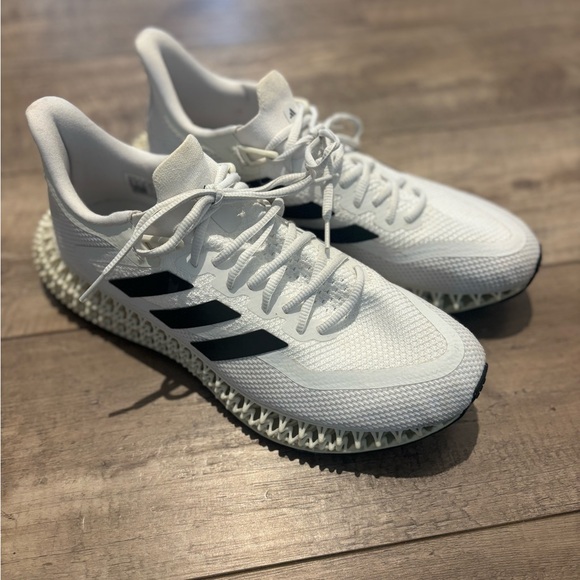 Adidas 4D Men's White and Black Athletic Shoes - Picture 2 of 6